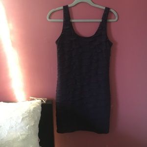 Purple Ruched Mini-Dress
